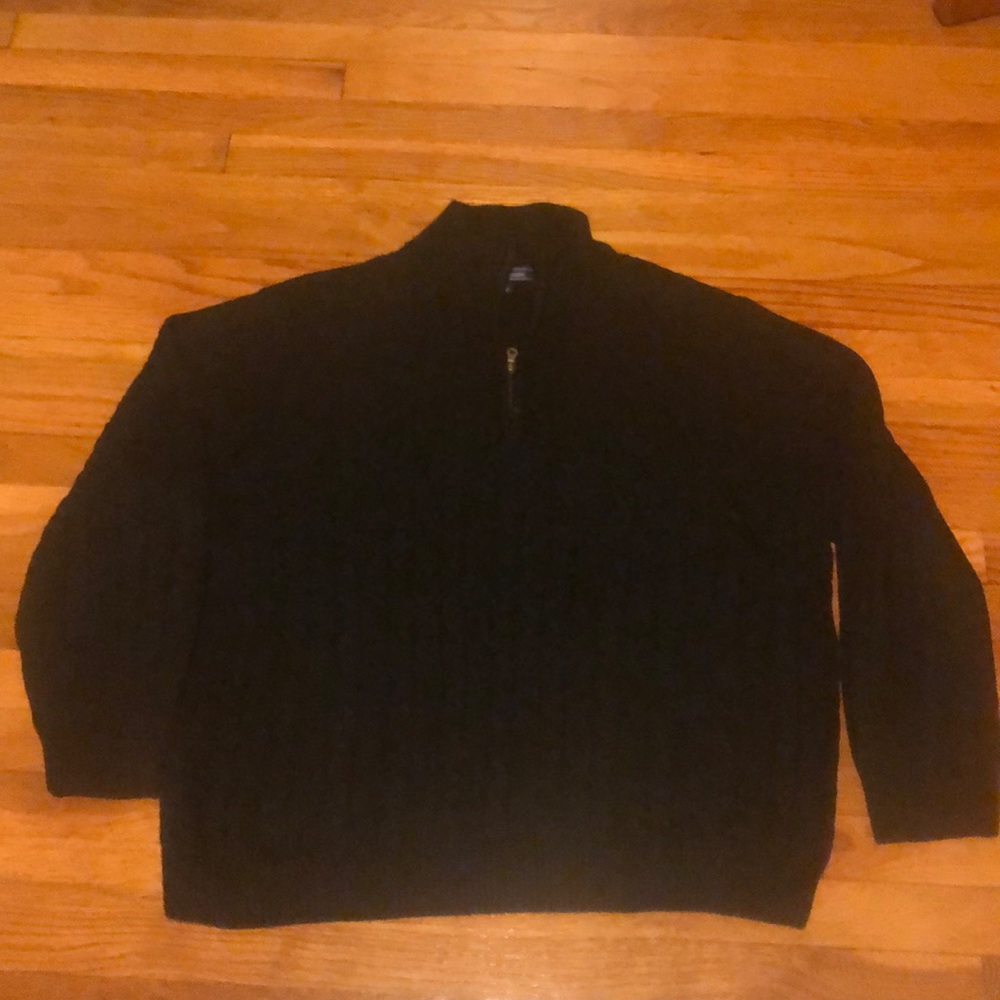 Black Quarter Zip Sweater